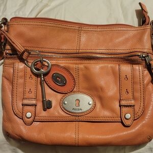 Fossil Women's Crossbody Bag in Warm Orange